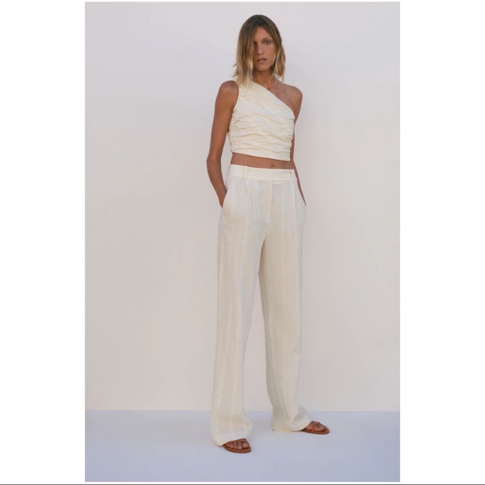 Zara Rustic Wide Leg Pants (M)